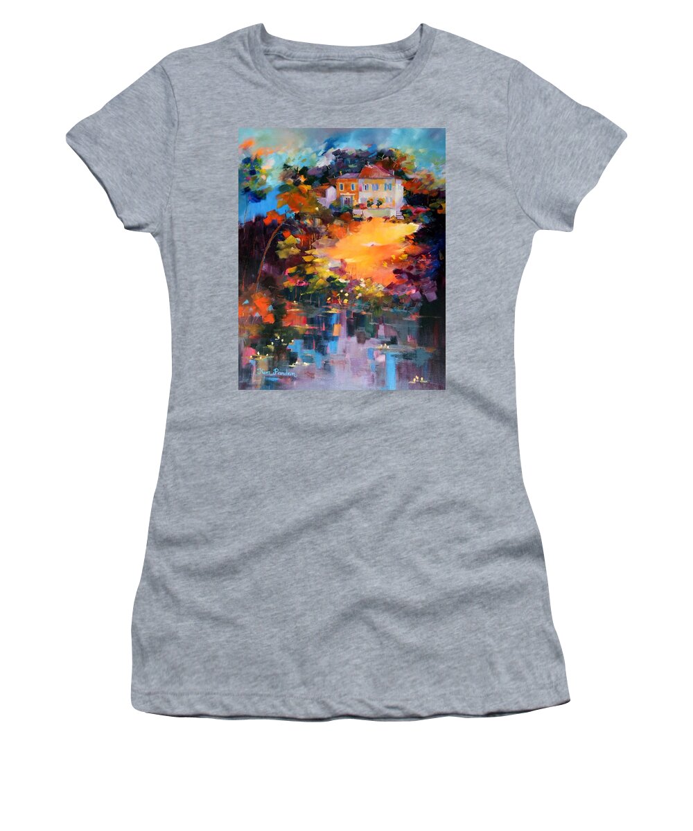  Women's T-Shirt featuring the painting Barbaste 47 by Kim PARDON
