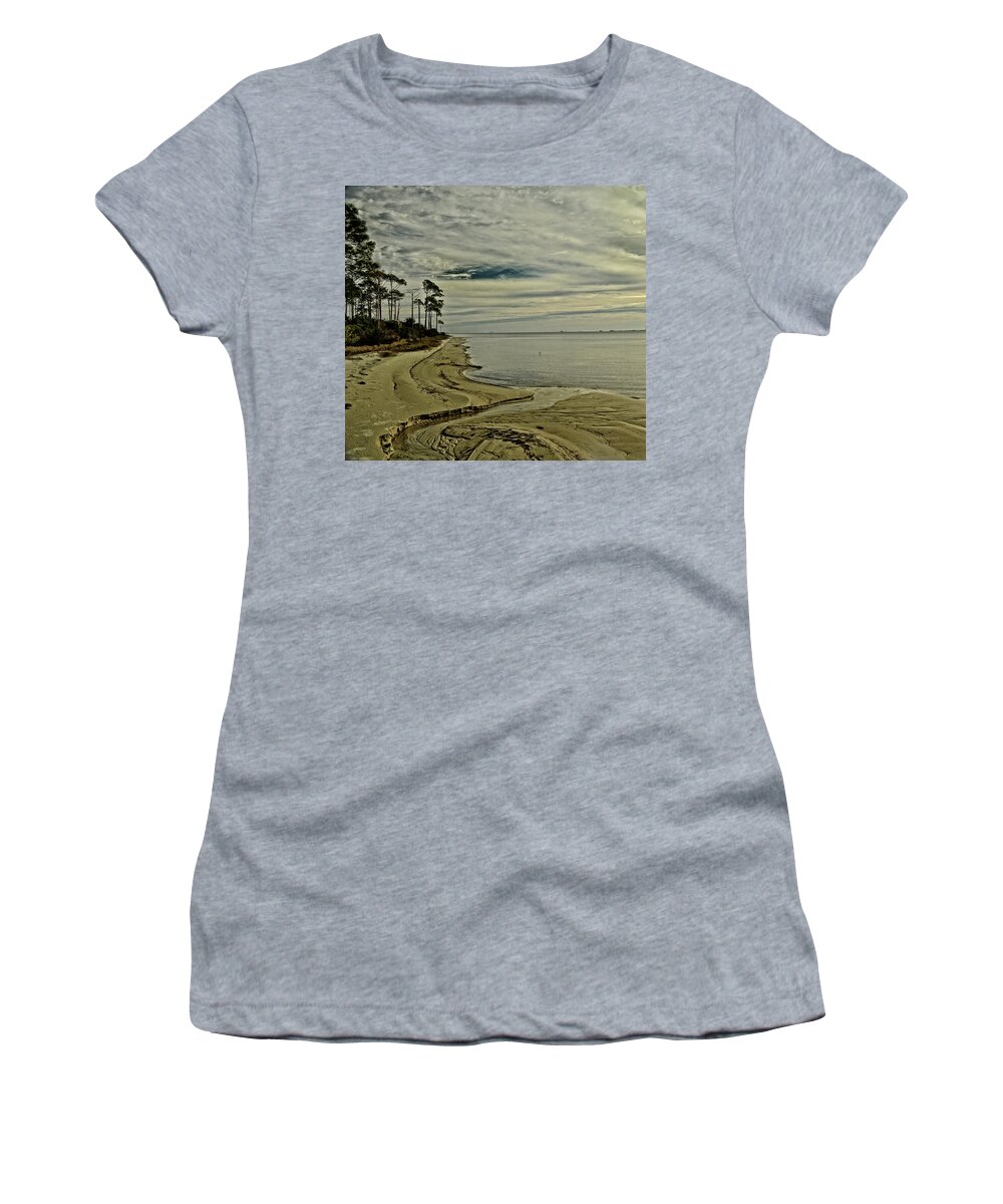 Beach Women's T-Shirt featuring the photograph Beach Sunrise by Maggy Marsh