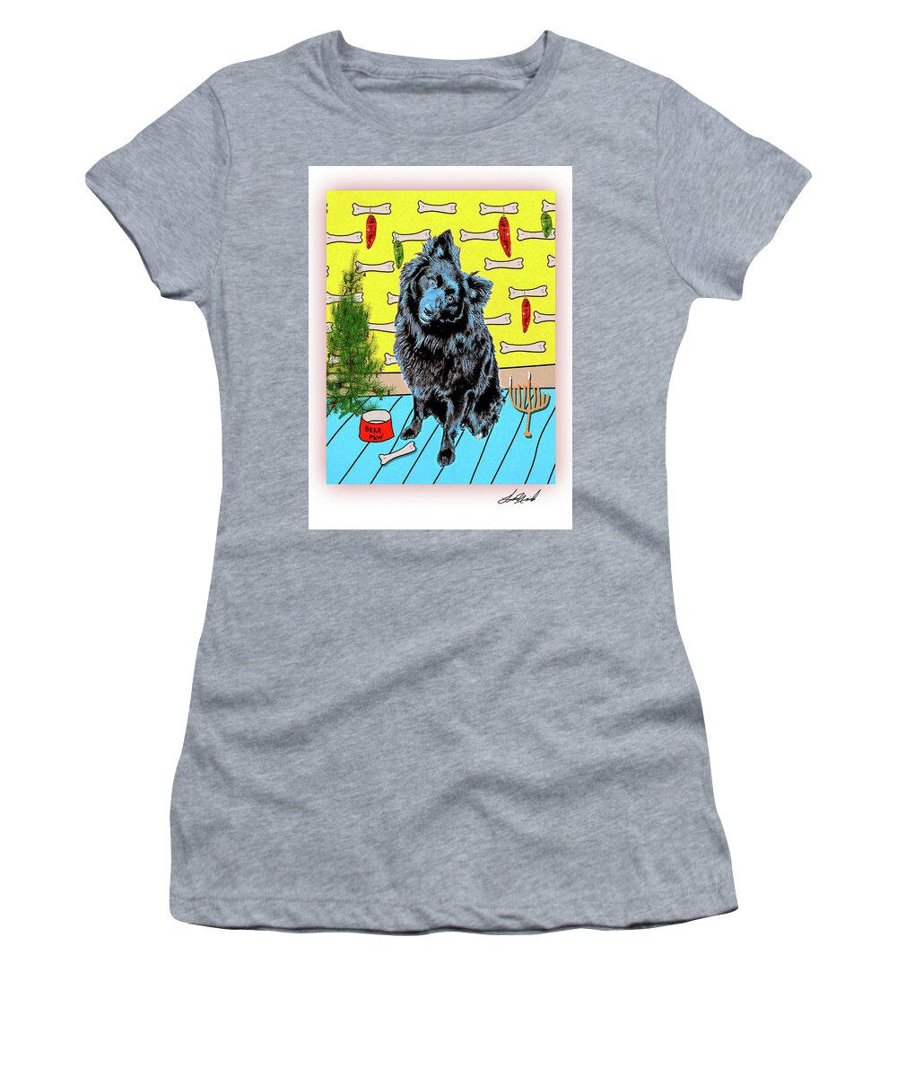 Hanukkah Women's T-Shirt featuring the photograph Bear Paw Holiday by Lou Novick