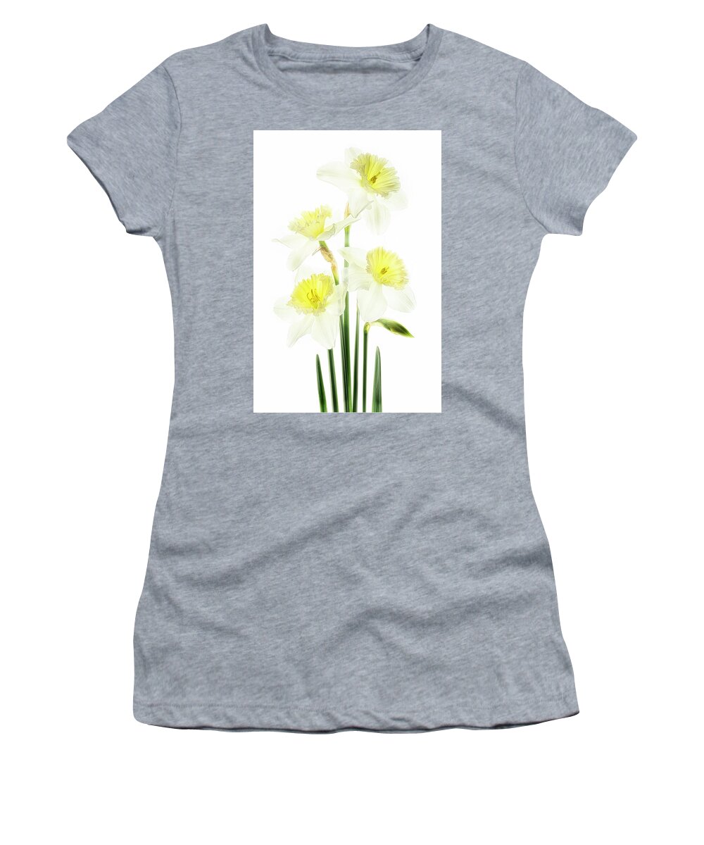 Spring Women's T-Shirt featuring the photograph Beauty of Daffodils by Usha Peddamatham