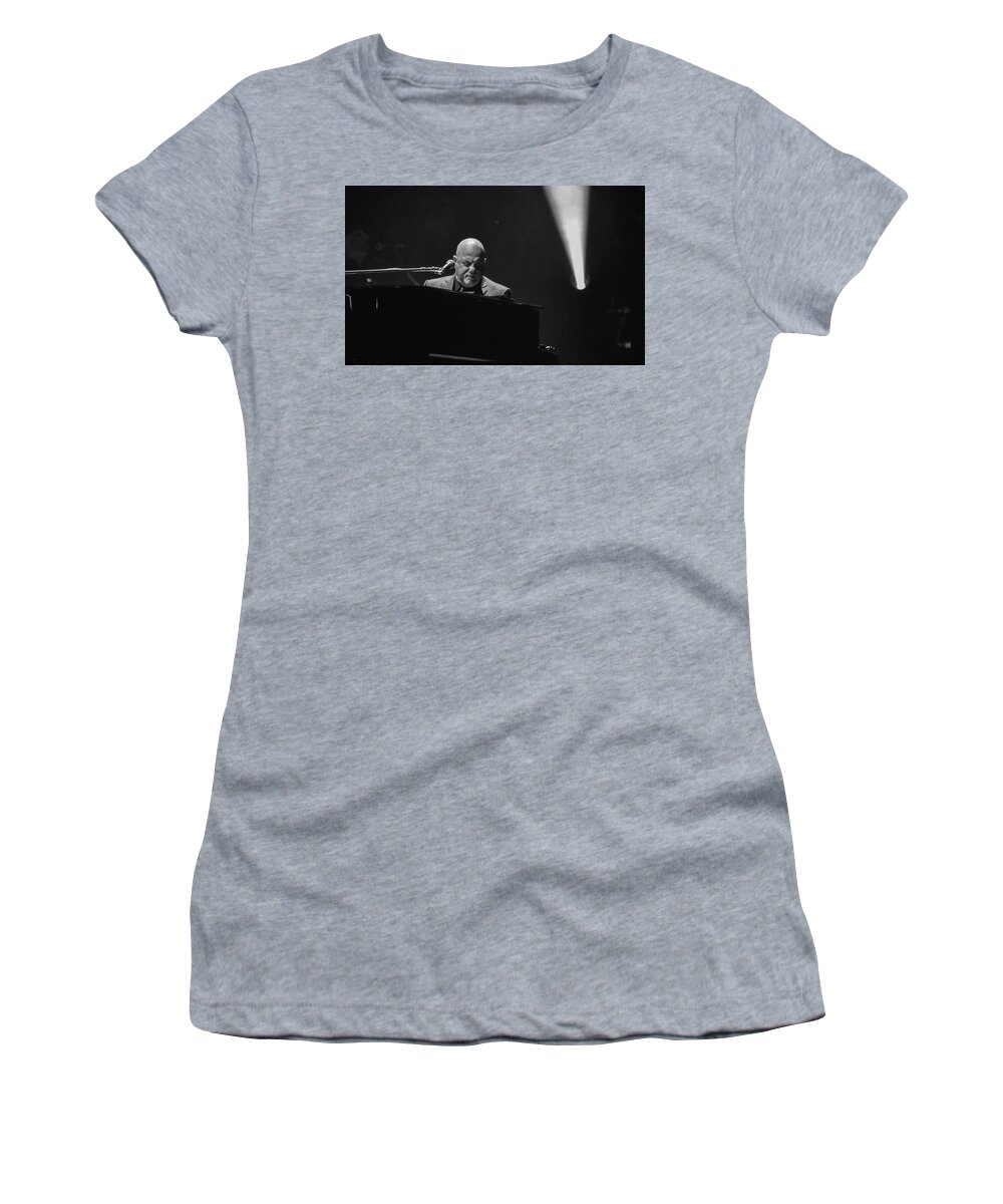 Billy Joel Women's T-Shirt featuring the photograph Billy Joel in concert by Alan Goldberg