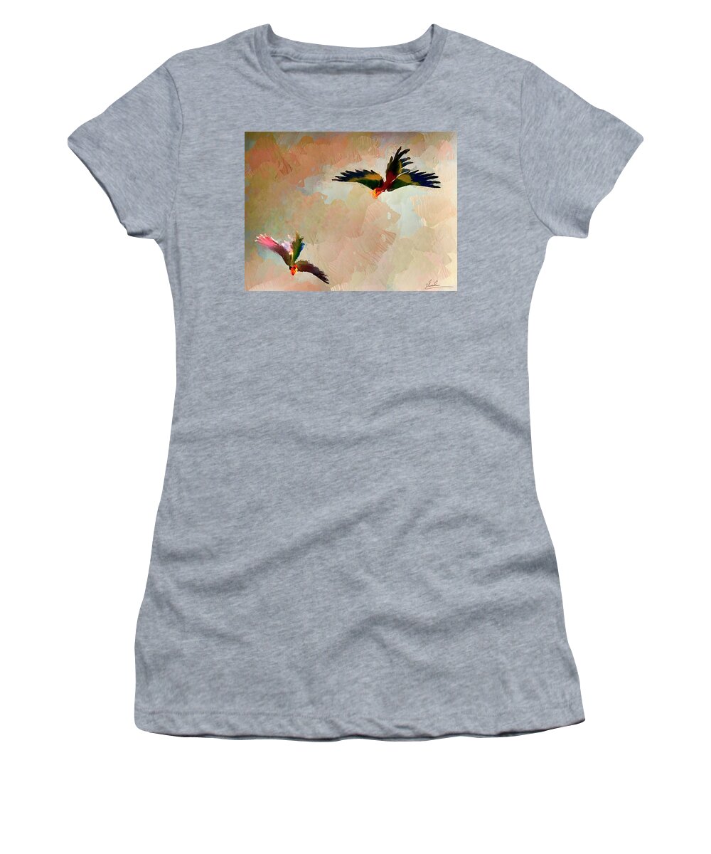 Birds Women's T-Shirt featuring the photograph Birds II by GW Mireles