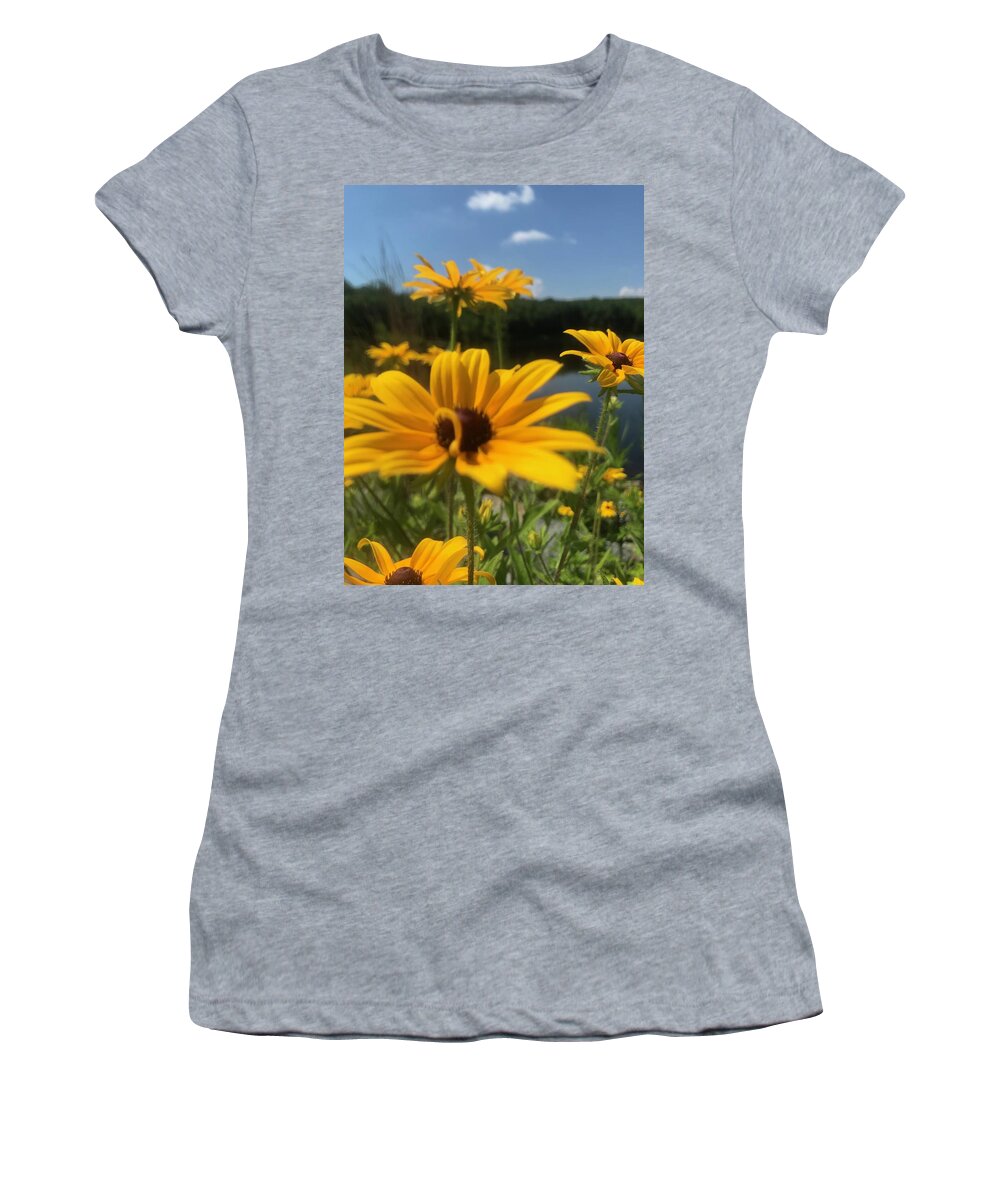 Flower Women's T-Shirt featuring the photograph Black-eyed Susan Flowers 2 by Jason Nicholas