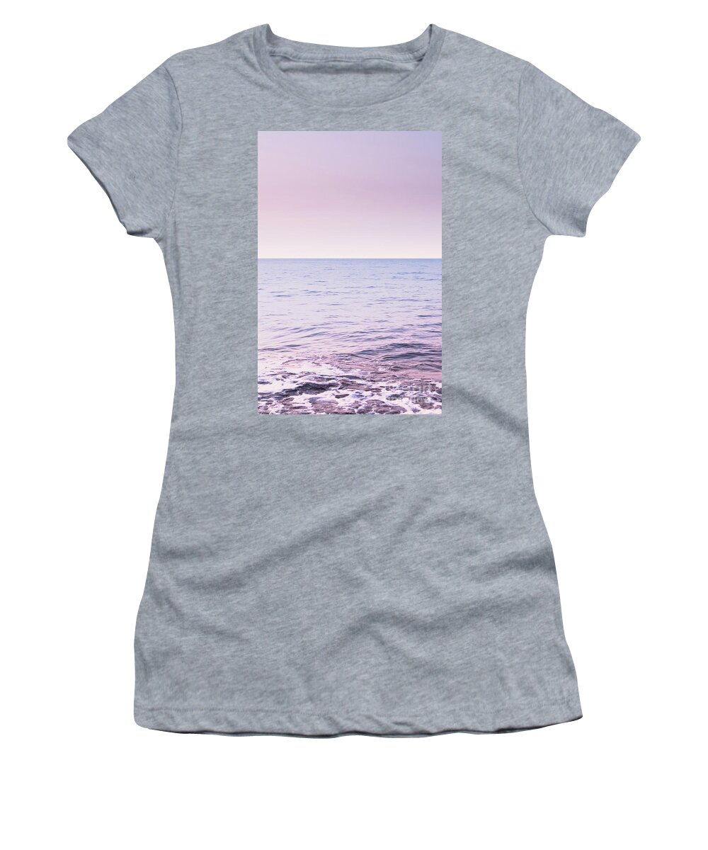 Color Women's T-Shirt featuring the pastel Blissful Ocean Dream #2 #pastel #wall #decor #art by Anitas and Bellas Art