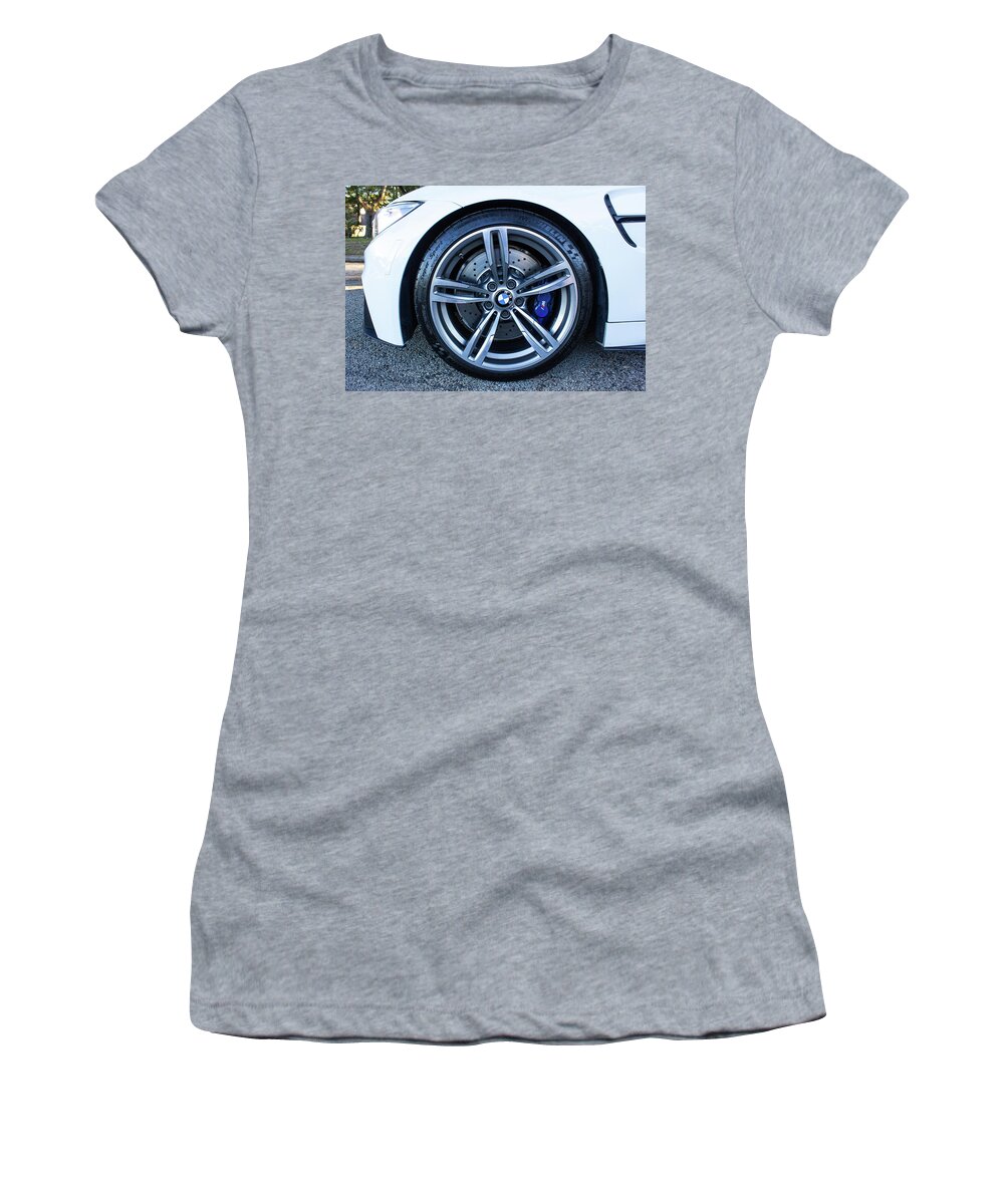 Bmw M4 Wheel Women's T-Shirt featuring the photograph BMW M4 Wheel by Rocco Silvestri