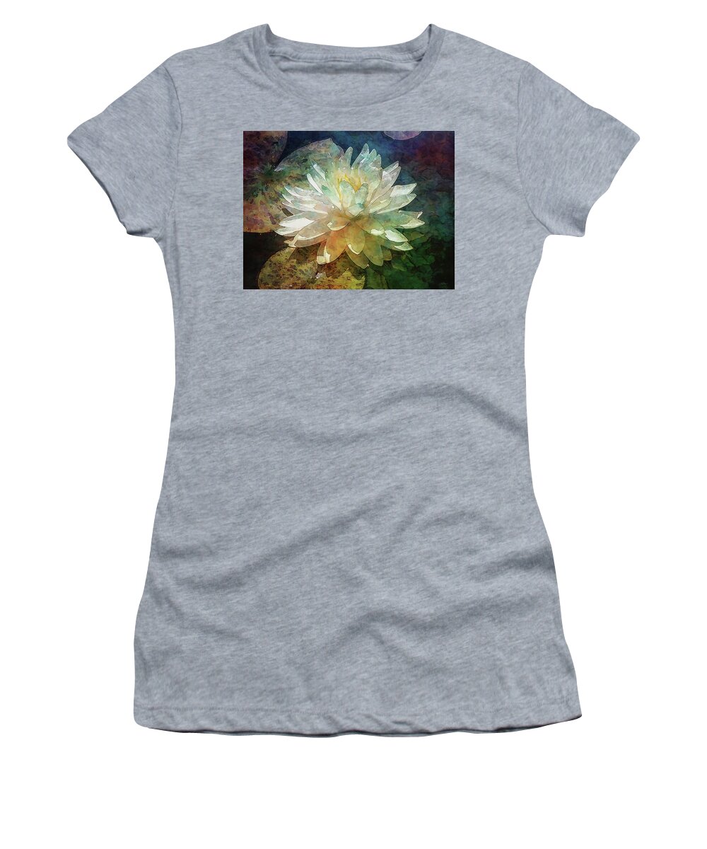 Impressionist Women's T-Shirt featuring the photograph Bright Light and Dark Water 2935 IDP_2 by Steven Ward