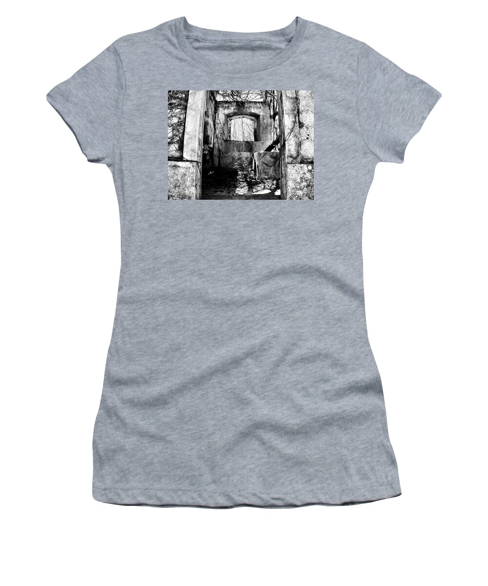 Lighthouse Women's T-Shirt featuring the photograph Cape Engano Lighthouse Spooky by Michael Blaine
