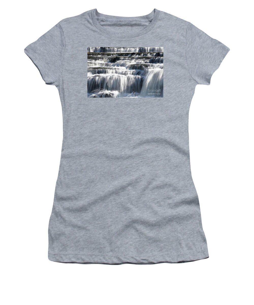 Burgess Falls Women's T-Shirt featuring the photograph Cascades At Burgess Falls 2 by Phil Perkins