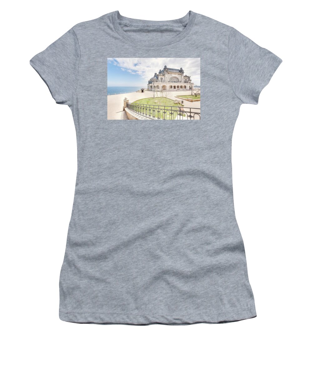Abandoned Women's T-Shirt featuring the photograph Casino Constanta by Roman Robroek