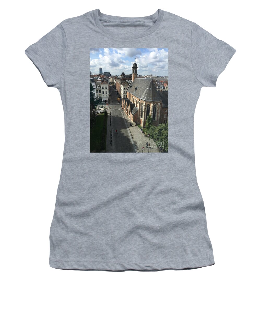 Brussels Women's T-Shirt featuring the photograph Charming Brussels by Carol Groenen