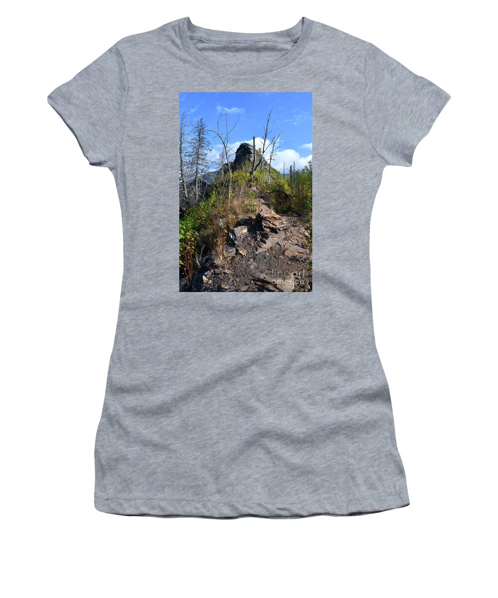 Chimney Tops Women's T-Shirt featuring the photograph Chimney Tops 10 by Phil Perkins