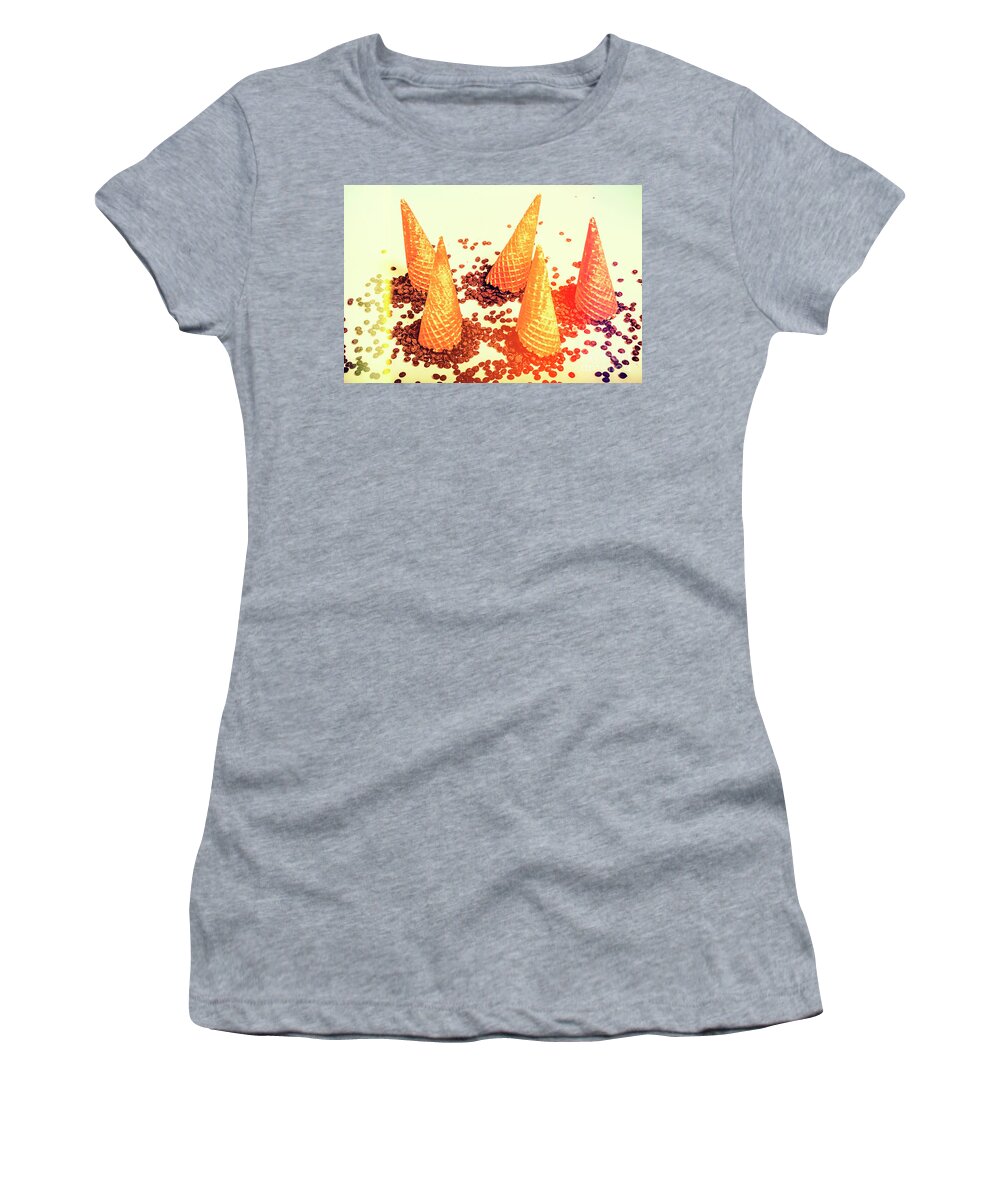 Cone Women's T-Shirt featuring the photograph Choc chip silos by Jorgo Photography