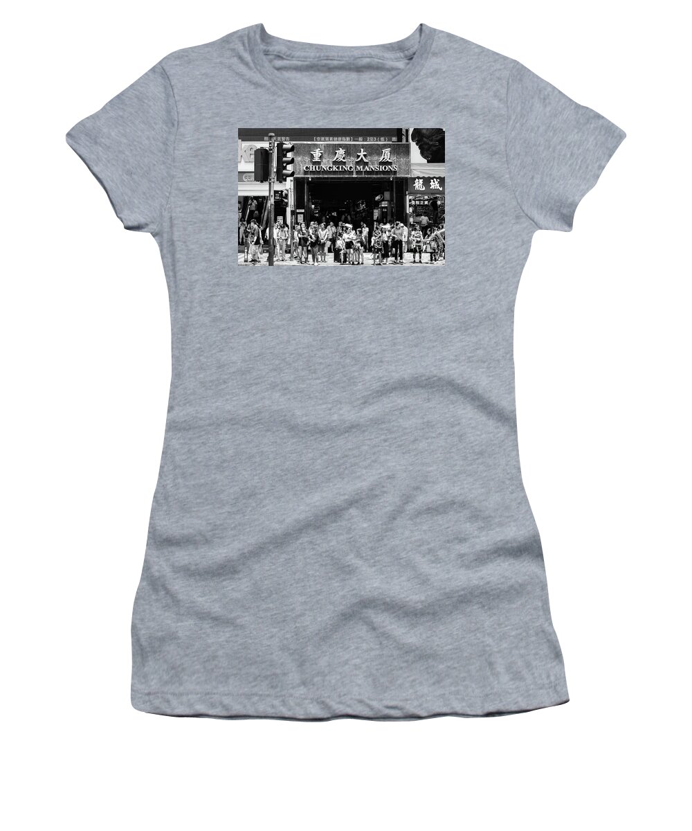 Asia Women's T-Shirt featuring the photograph Chungking Mansions in Hong Kong by Didier Marti