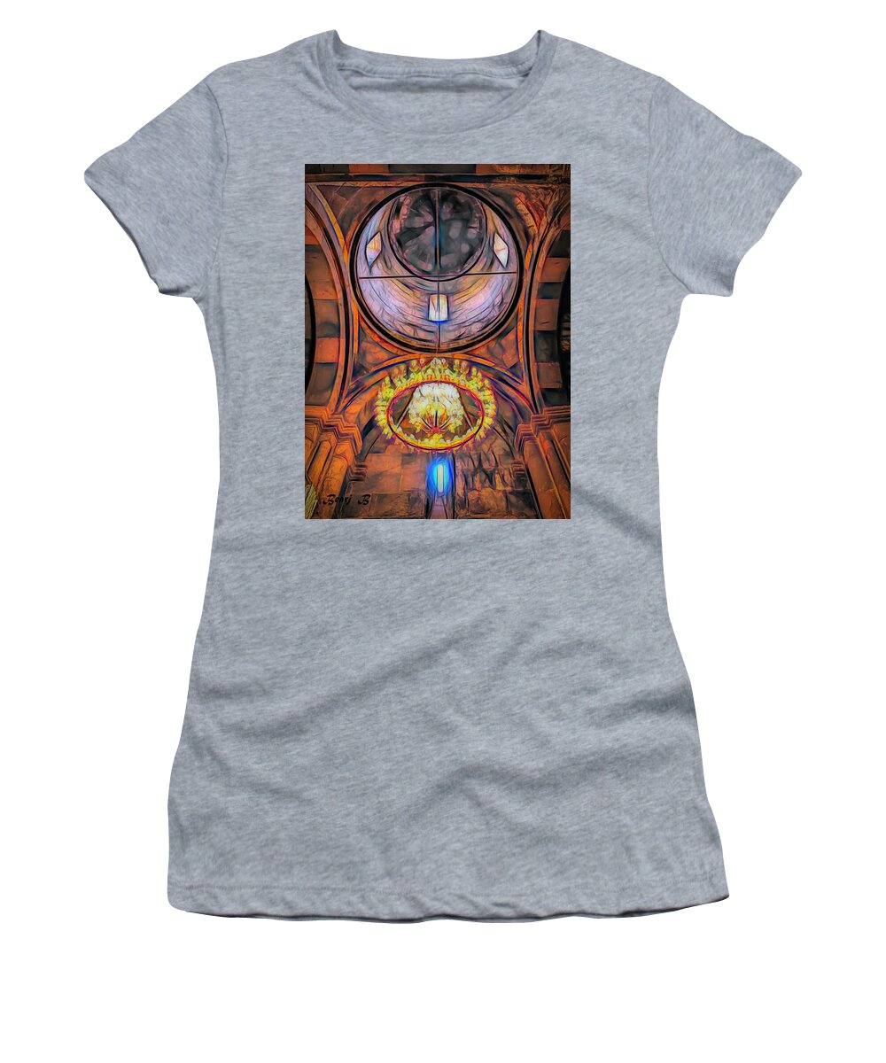 Churches Women's T-Shirt featuring the photograph Church of the Psalms Cupola by Bearj B Photo Art