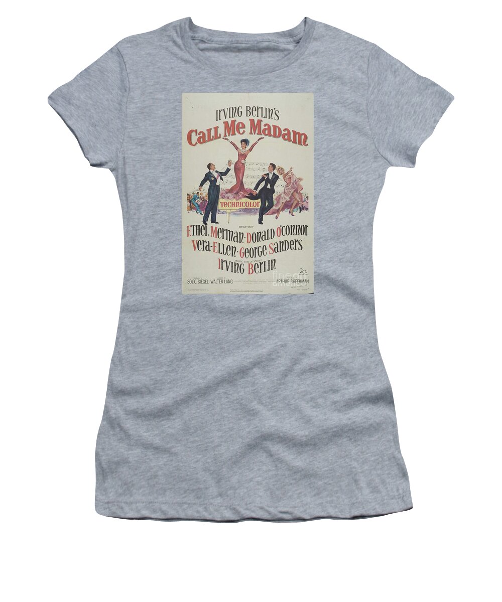 Ethel Women's T-Shirt featuring the painting Classic Movie Poster - Call me Madam by Esoterica Art Agency