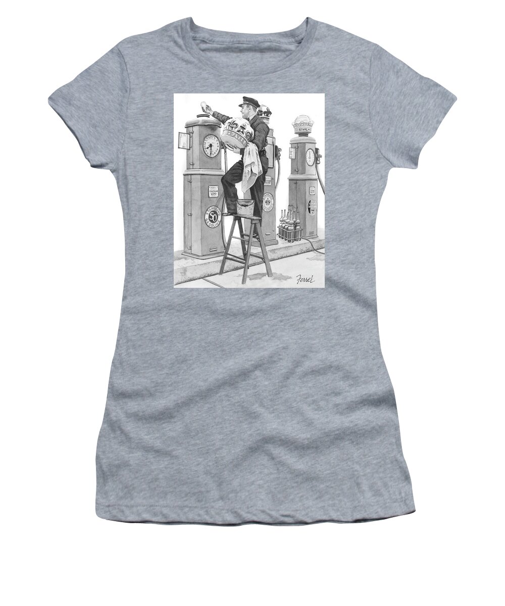 Gas Women's T-Shirt featuring the painting Classical Gas by Ferrel Cordle