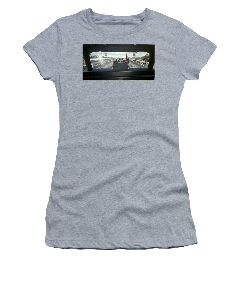  Women's T-Shirt featuring the painting Claude's Eye View by Kenny Youngblood