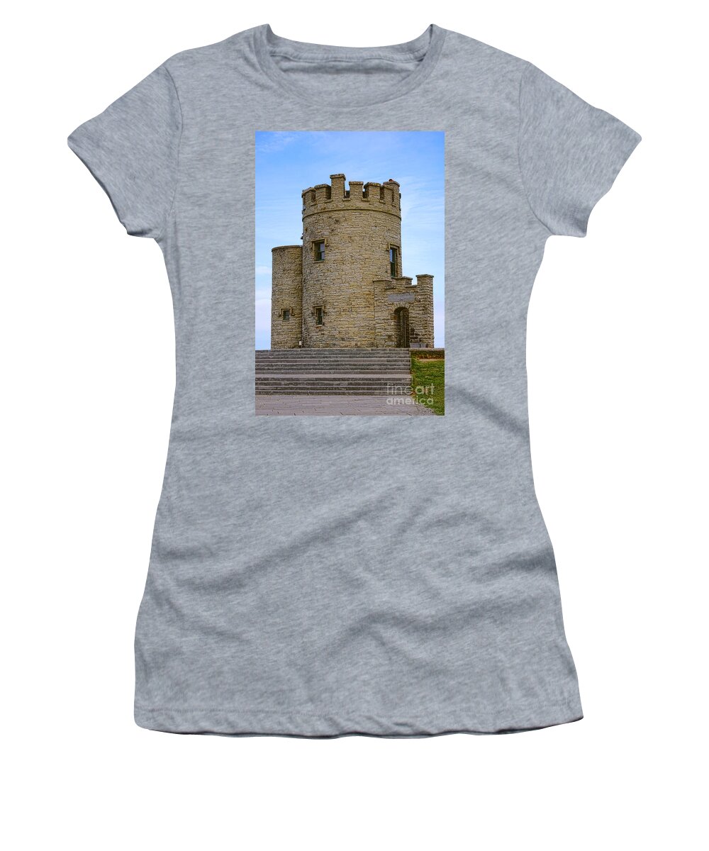 O'brien's Women's T-Shirt featuring the photograph Cliffs of Moher O'Brien's Tower by Olivier Le Queinec