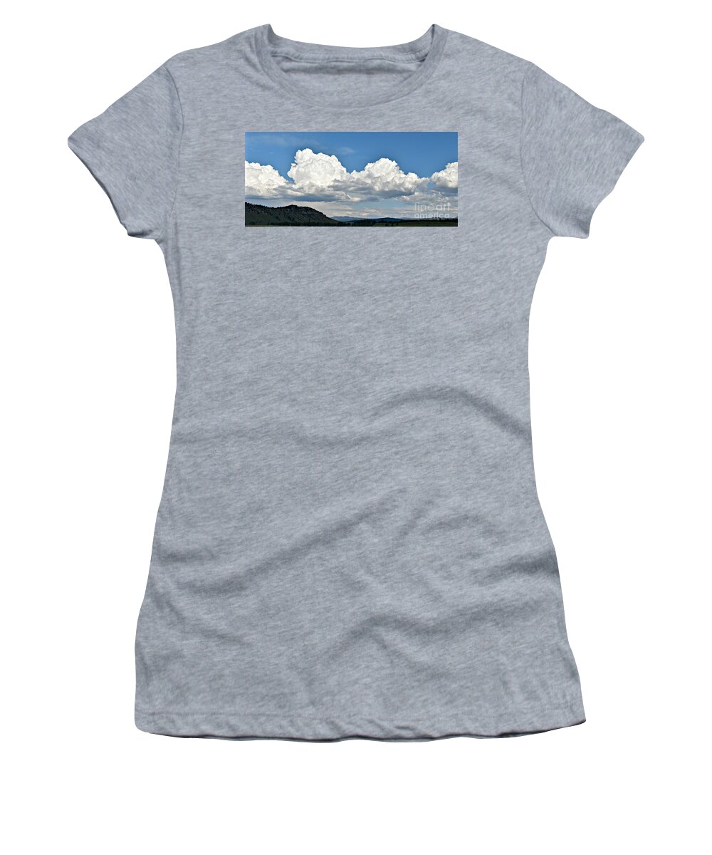 Clouds Women's T-Shirt featuring the photograph Clouds Are Forming by Dorrene BrownButterfield