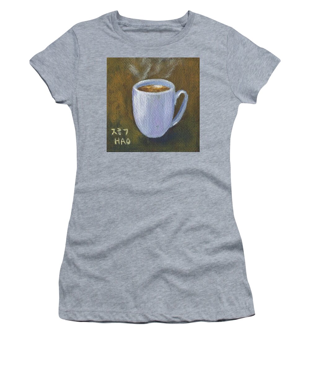 Coffee Painting Women's T-Shirt featuring the painting Coffee 1 by Helian Cornwell