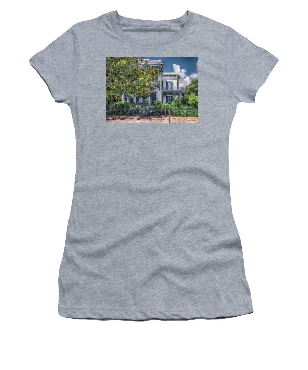Garden District Women's T-Shirt featuring the photograph Colonel Short's Villa by Susan Rissi Tregoning
