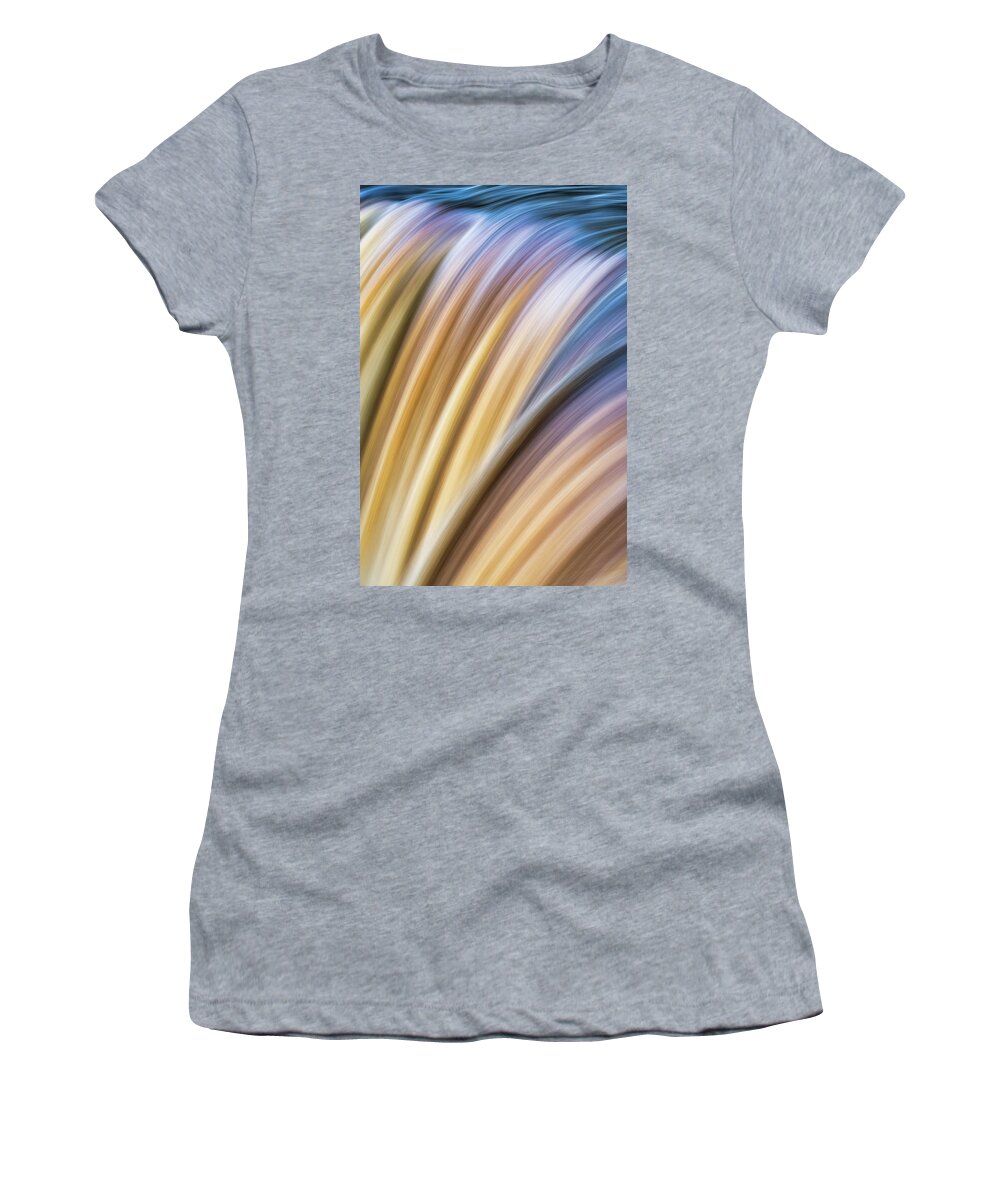 Waterfall Women's T-Shirt featuring the photograph Colorful Flow by Brad Bellisle