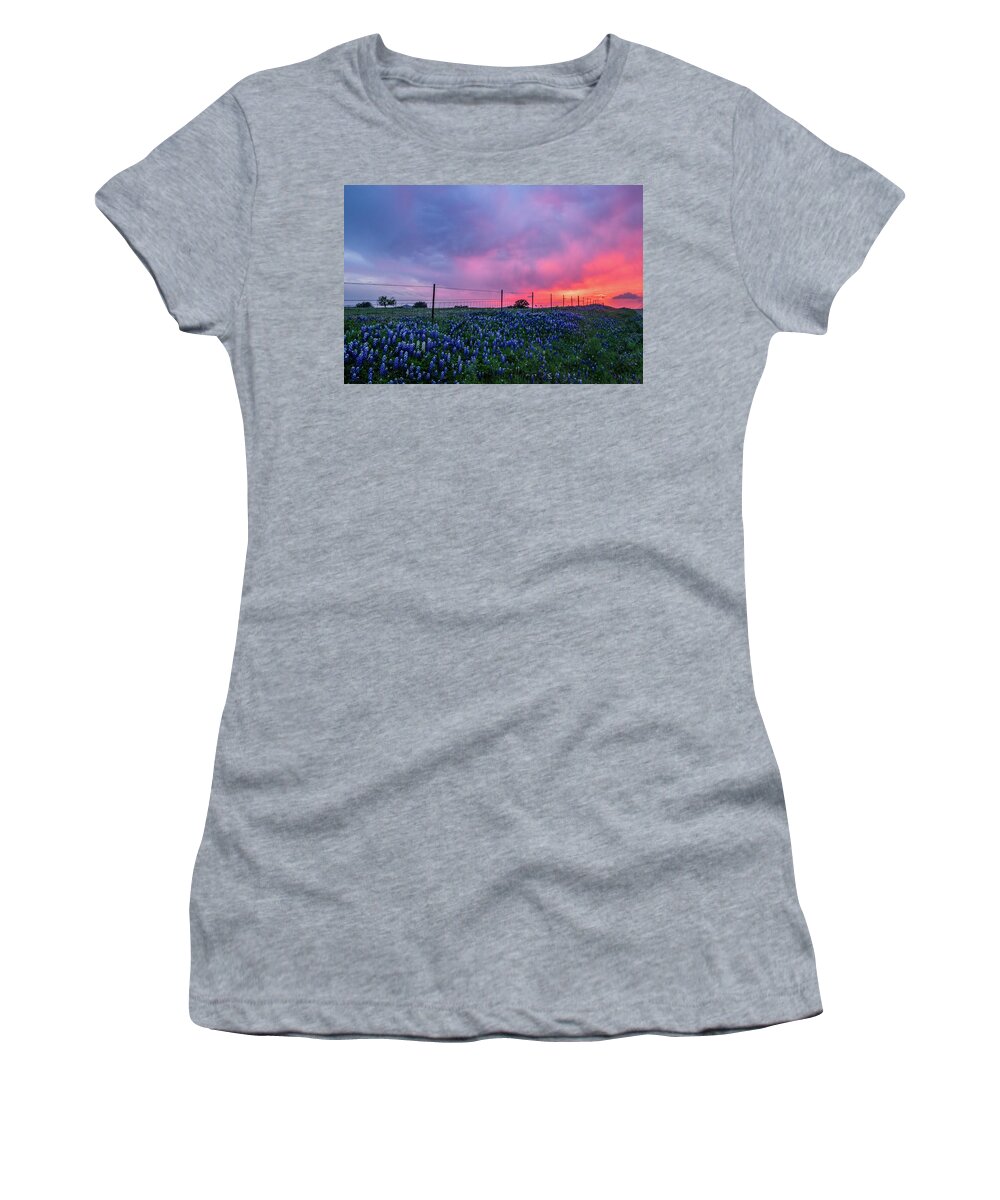Texas Wildflowers Women's T-Shirt featuring the photograph Coming Storm II by Johnny Boyd