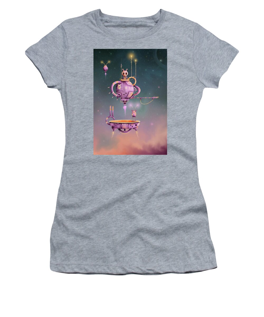 Space Women's T-Shirt featuring the painting Roswell by Joe Gilronan