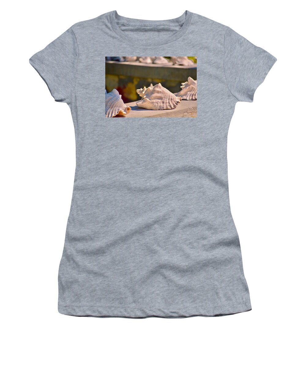 Photograph Women's T-Shirt featuring the photograph Conch Convention by Debra Grace Addison