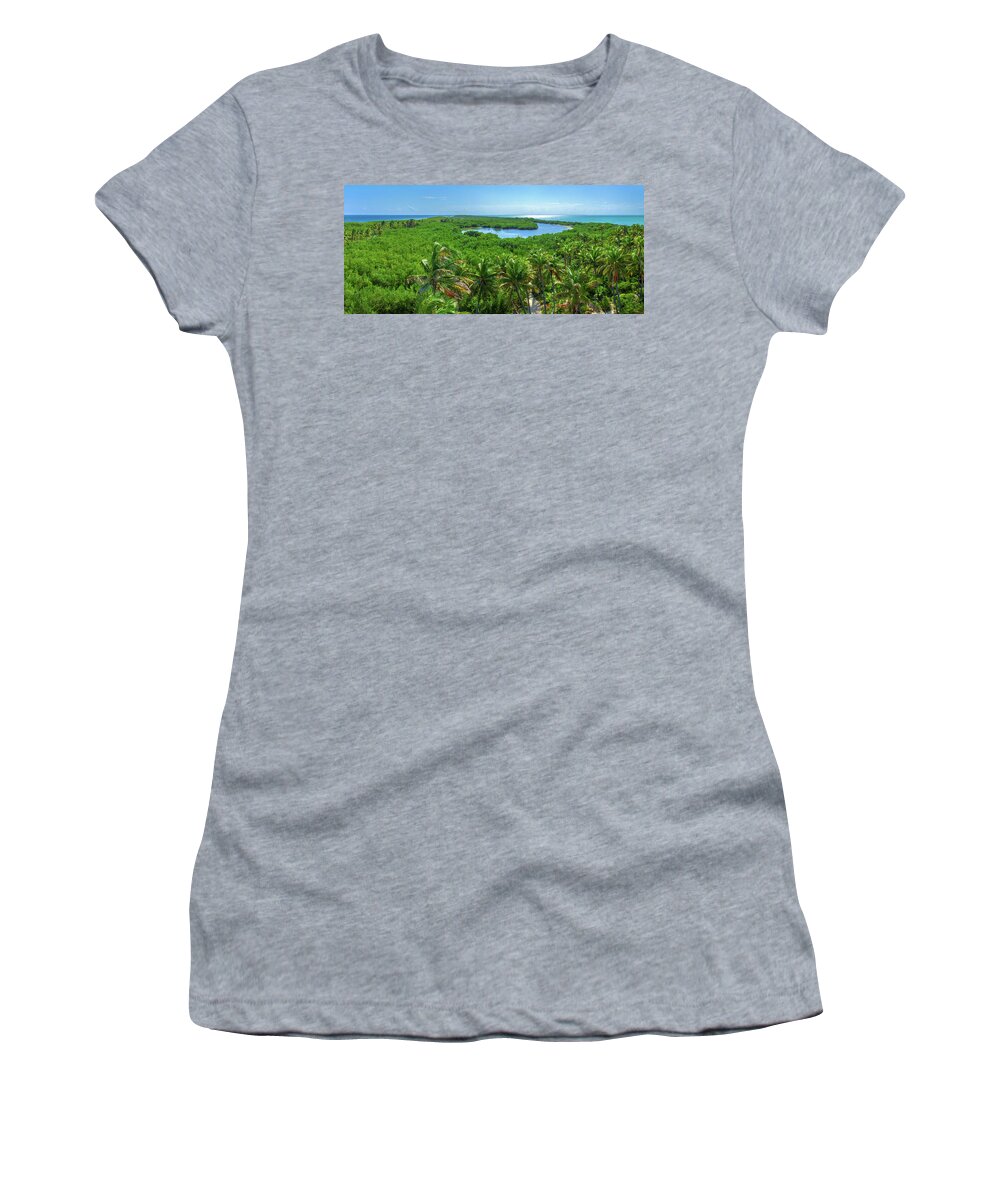 Caribbean Women's T-Shirt featuring the photograph Contoy island by Sun Travels