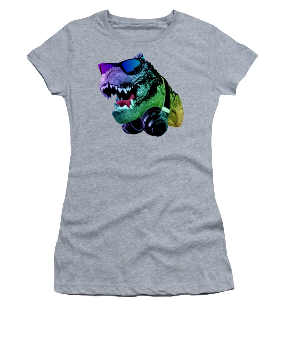 T Rex Women's T-Shirt featuring the digital art Cool T-Rex by Megan Miller