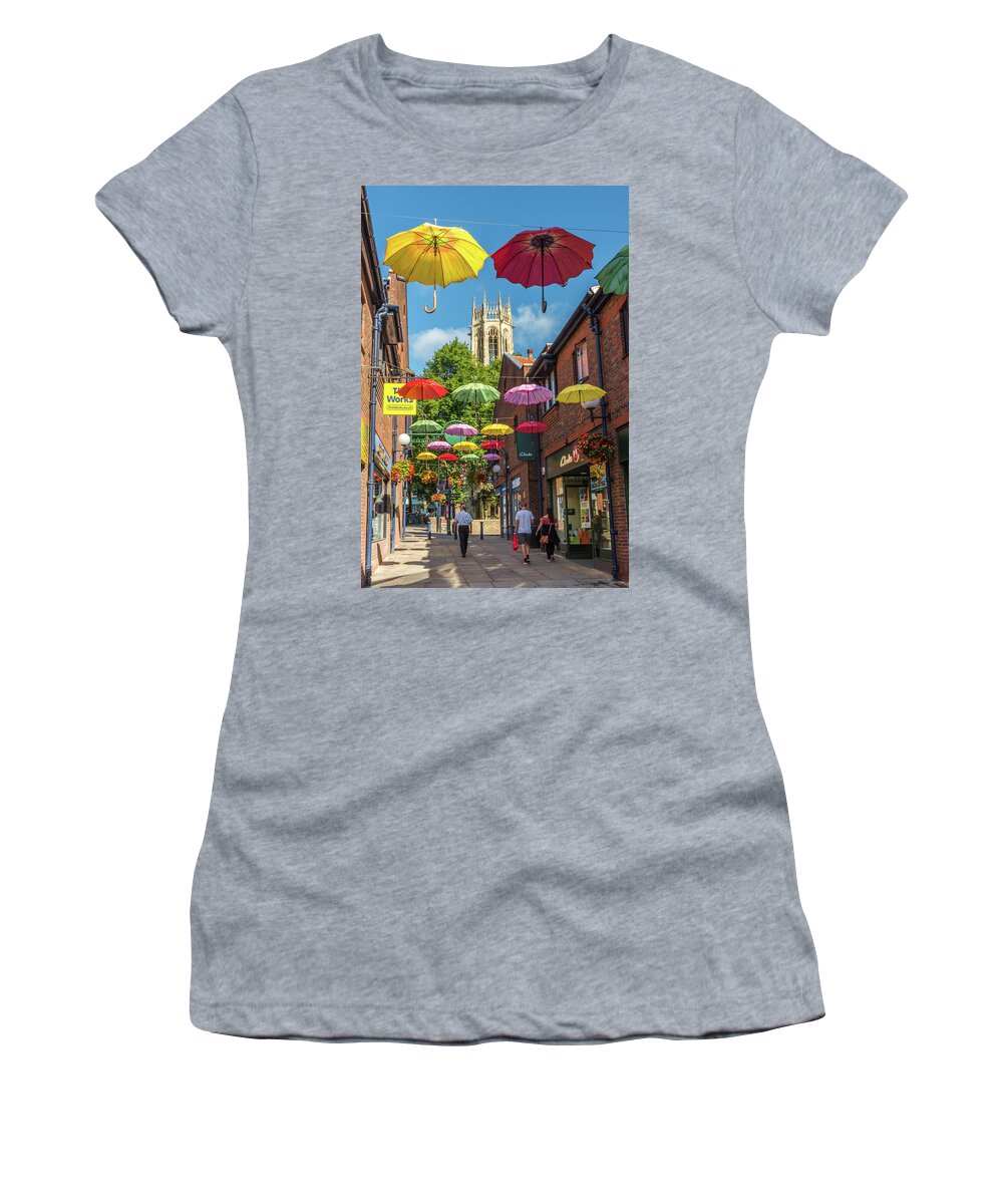All Saints Pavement Women's T-Shirt featuring the photograph Coppergate, York by David Ross