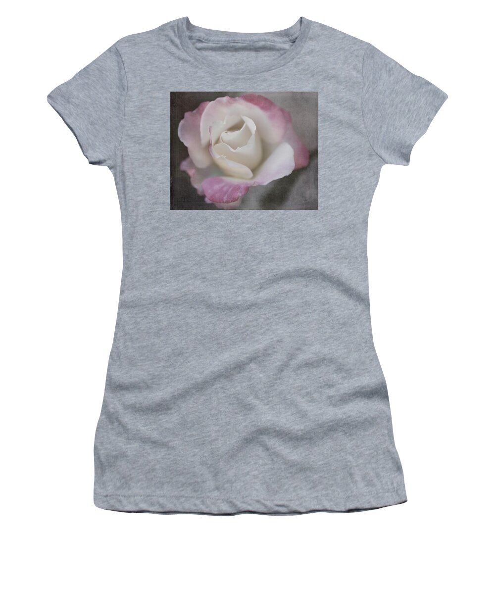 Rose Women's T-Shirt featuring the photograph Creamy White Center by TL Wilson Photography by Teresa Wilson