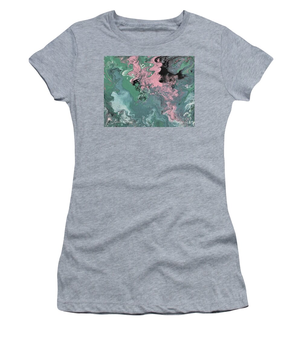 Abstract Art Women's T-Shirt featuring the painting Dancing with the sky 2 by Monica Elena