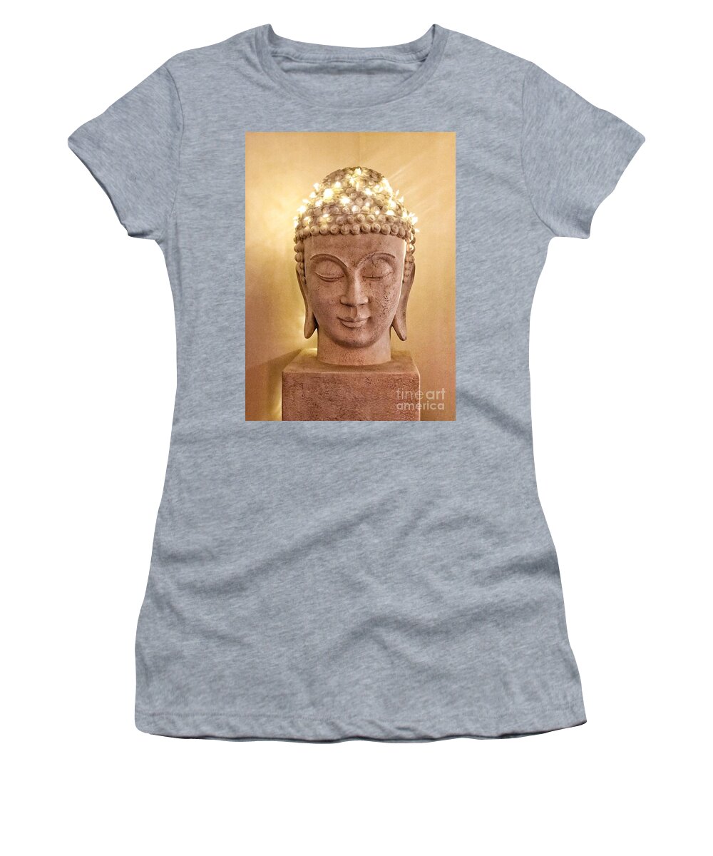 Buddha Women's T-Shirt featuring the photograph Dawn Buddha by LeeAnn Kendall