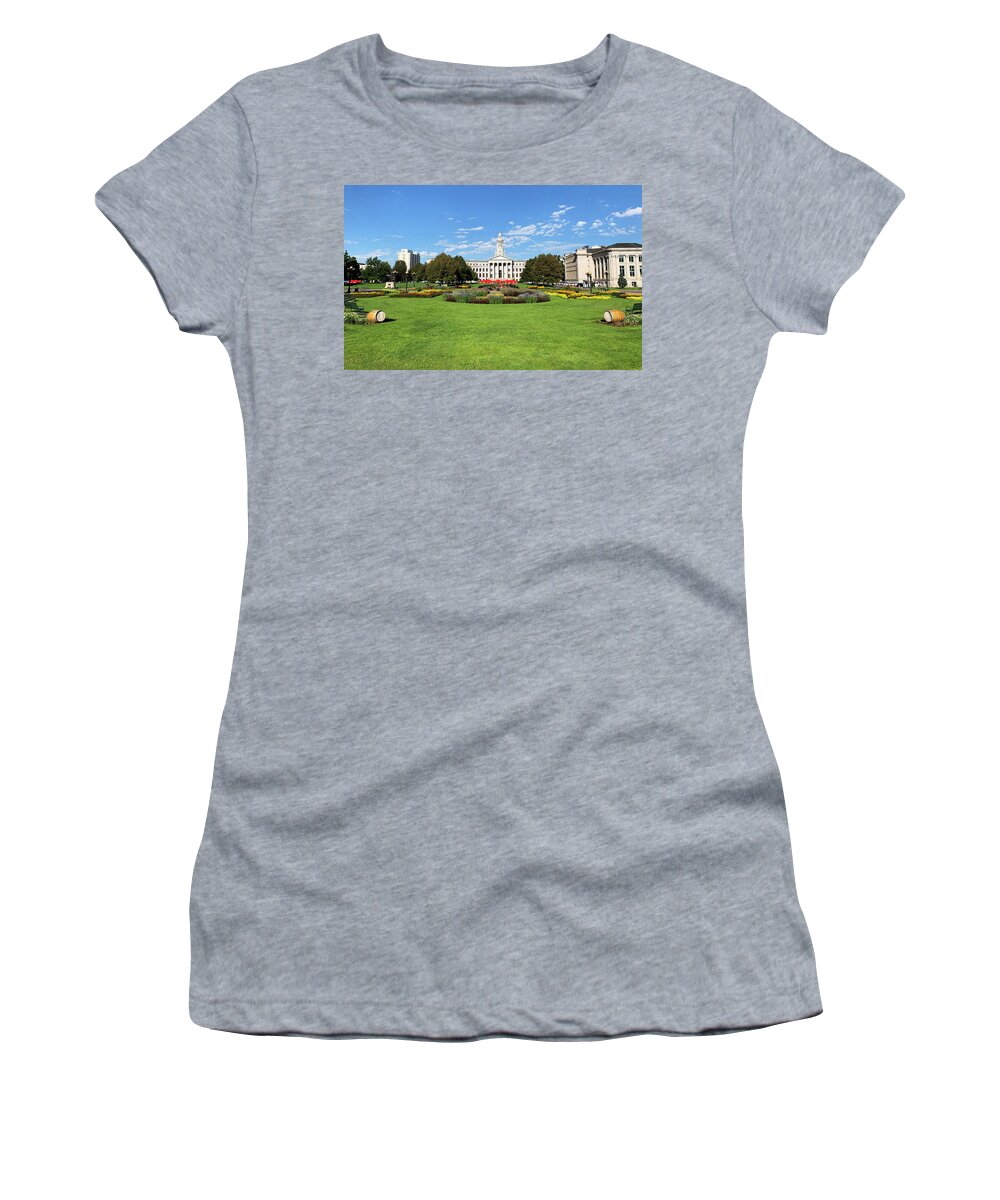 Denver Women's T-Shirt featuring the photograph Denver Civic Center in Summer by Marilyn Hunt