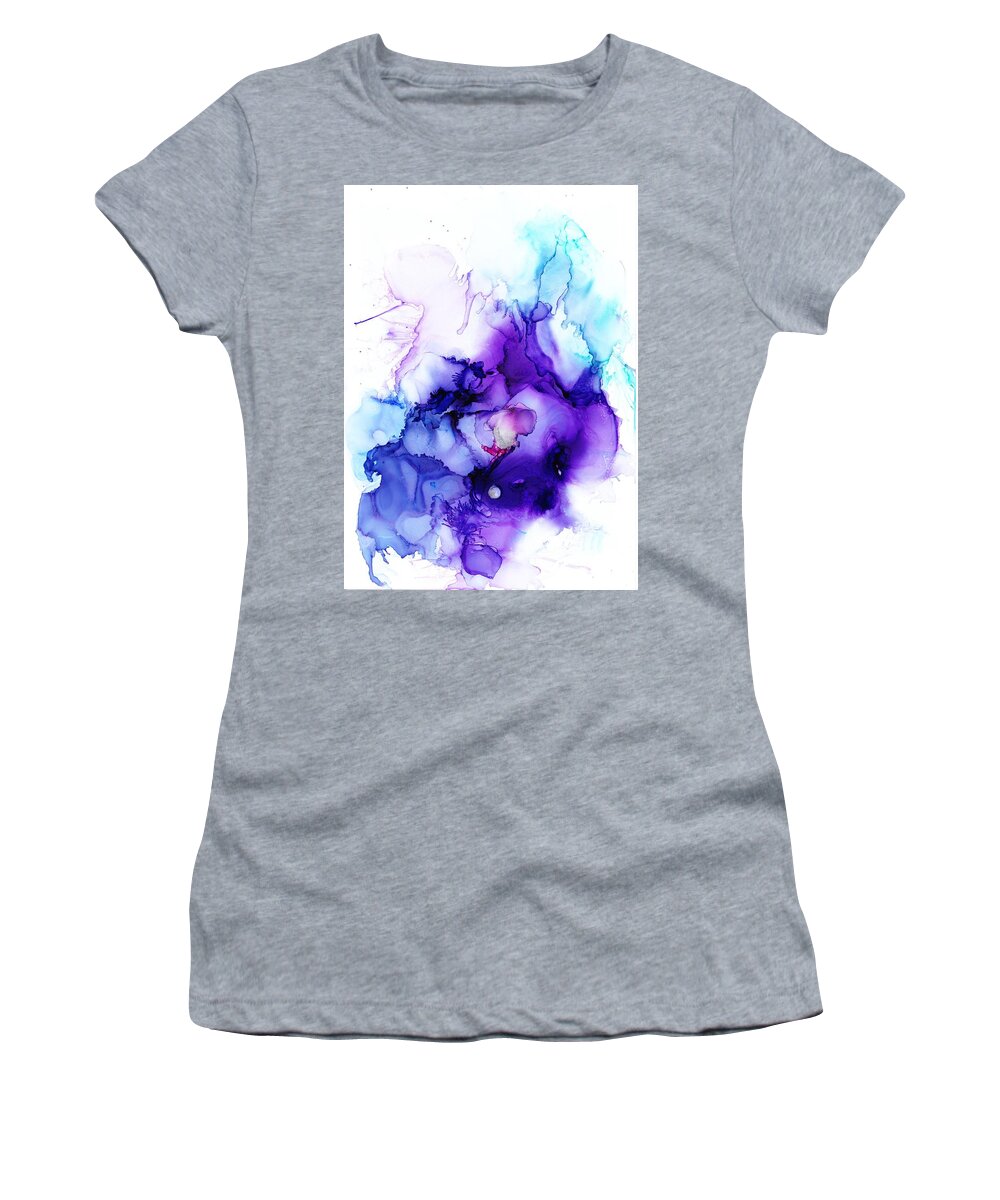 Abstract Women's T-Shirt featuring the painting Diadem by Christy Sawyer