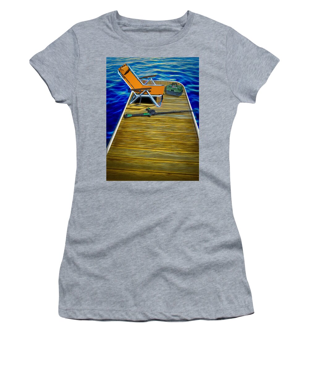 Photography Women's T-Shirt featuring the photograph Done Fishing by Paul Wear
