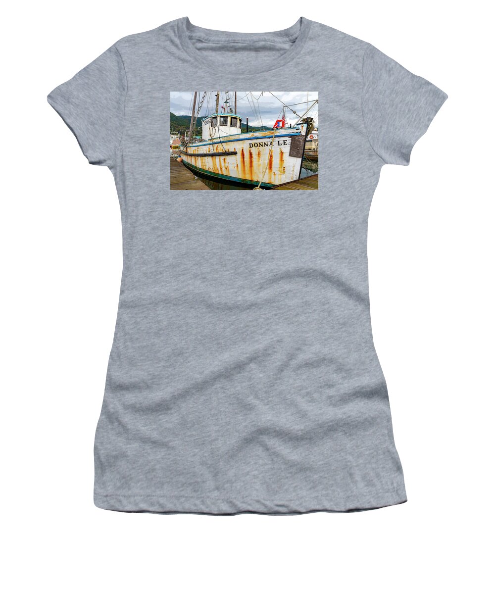 Fishing Boats Women's T-Shirt featuring the photograph Donna Lee by Larry Waldon