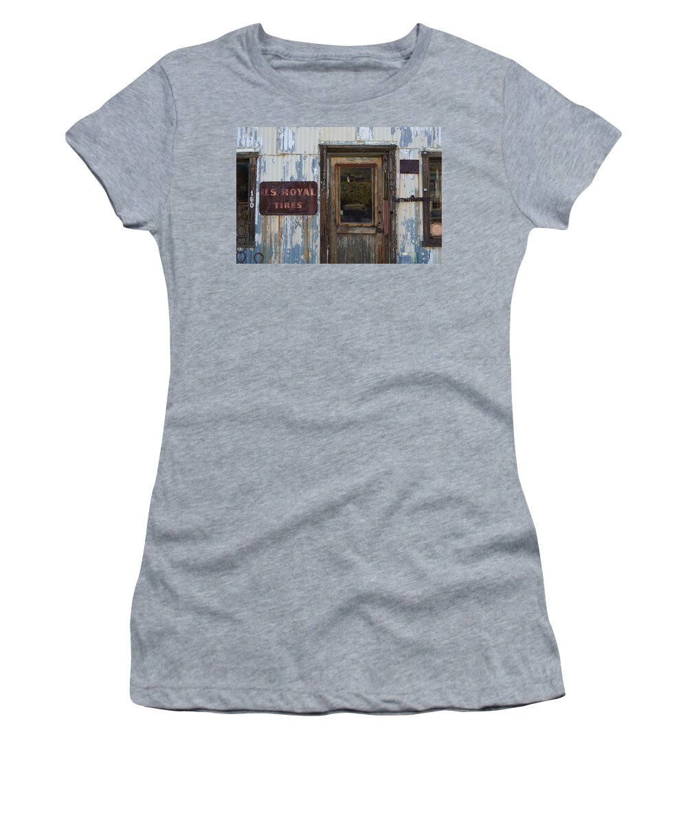 Randsburg Women's T-Shirt featuring the photograph Door 160 Randsburg by Brett Harvey