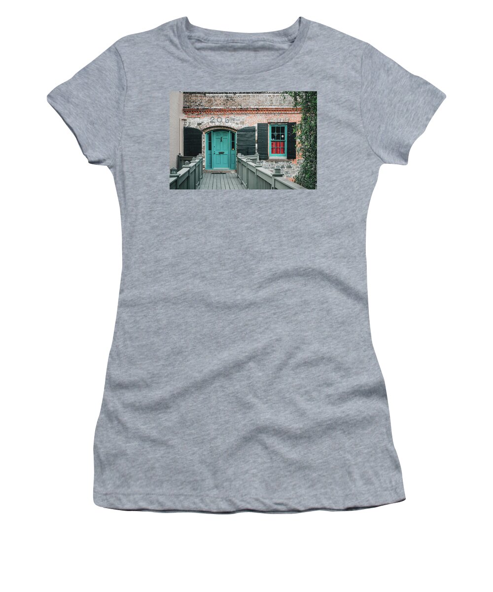Door Women's T-Shirt featuring the photograph Door 206 by Rebekah Zivicki