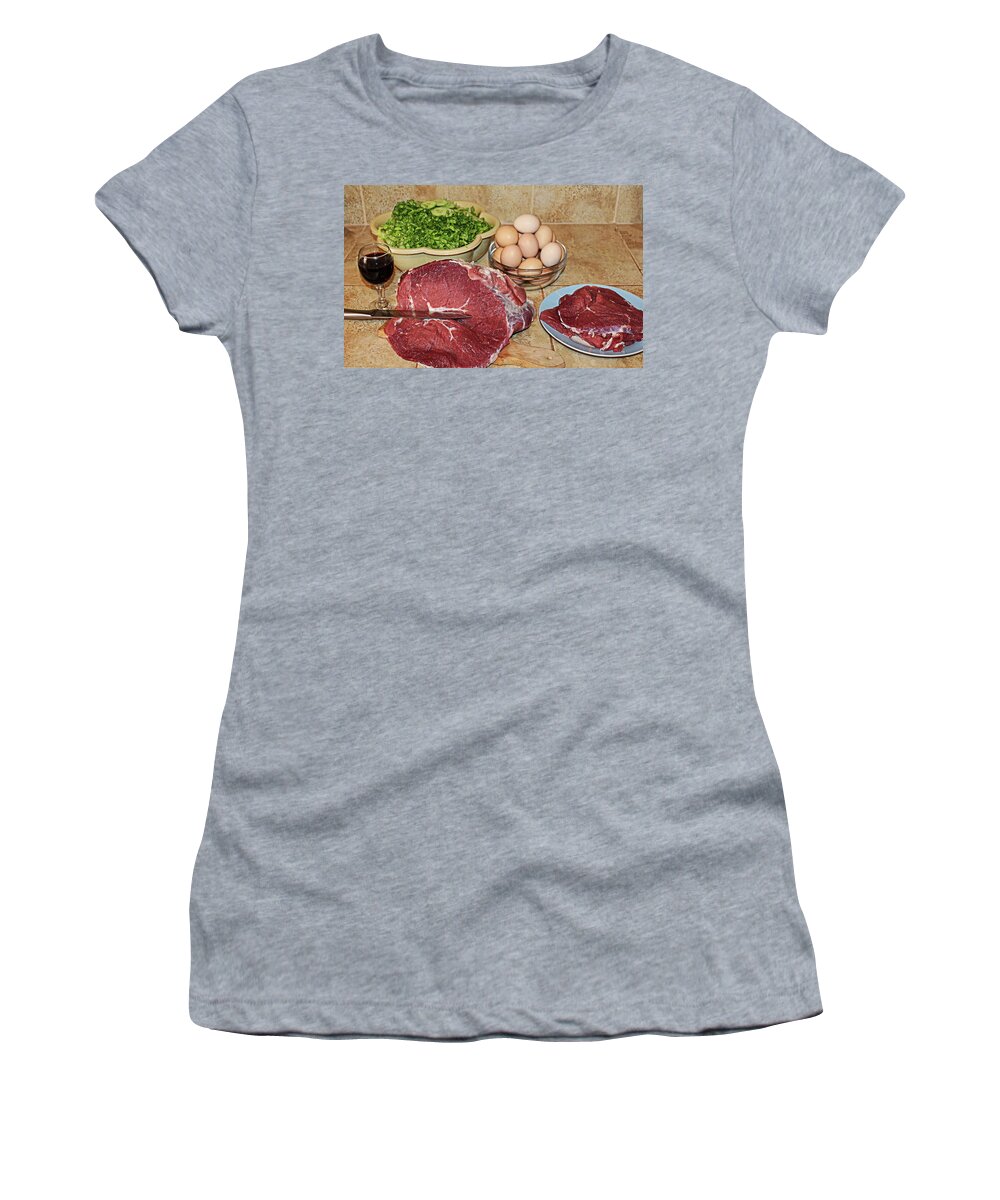 Food Women's T-Shirt featuring the photograph Easter lunch by Martin Smith