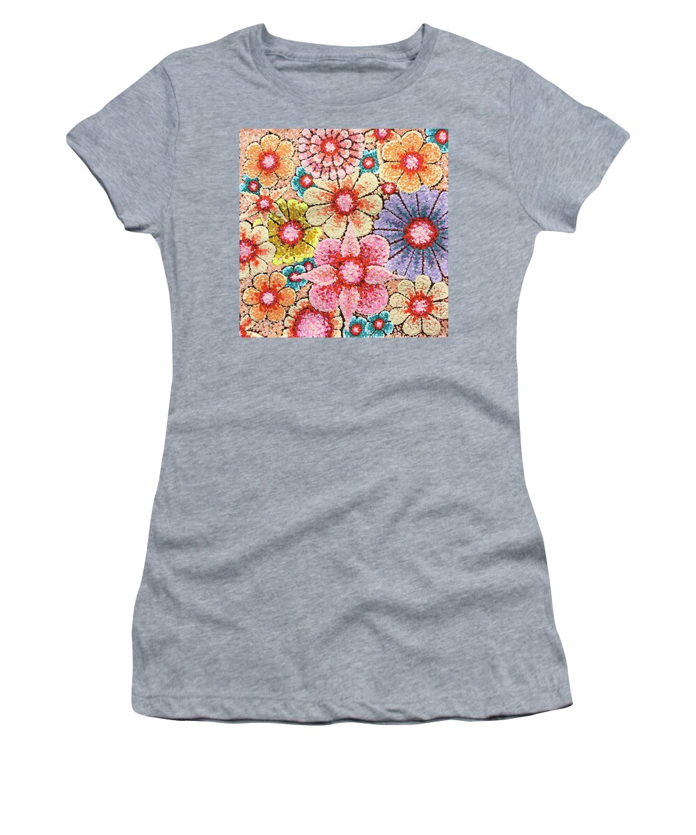 Floral Women's T-Shirt featuring the painting Efflorescent 4 by Amy E Fraser