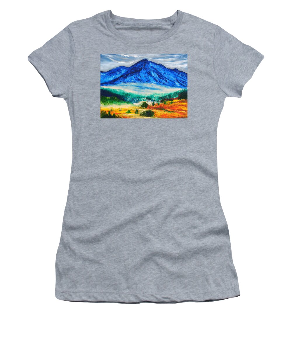 Nevado Women's T-Shirt featuring the painting El Nevado de Toluca by Chiara Magni
