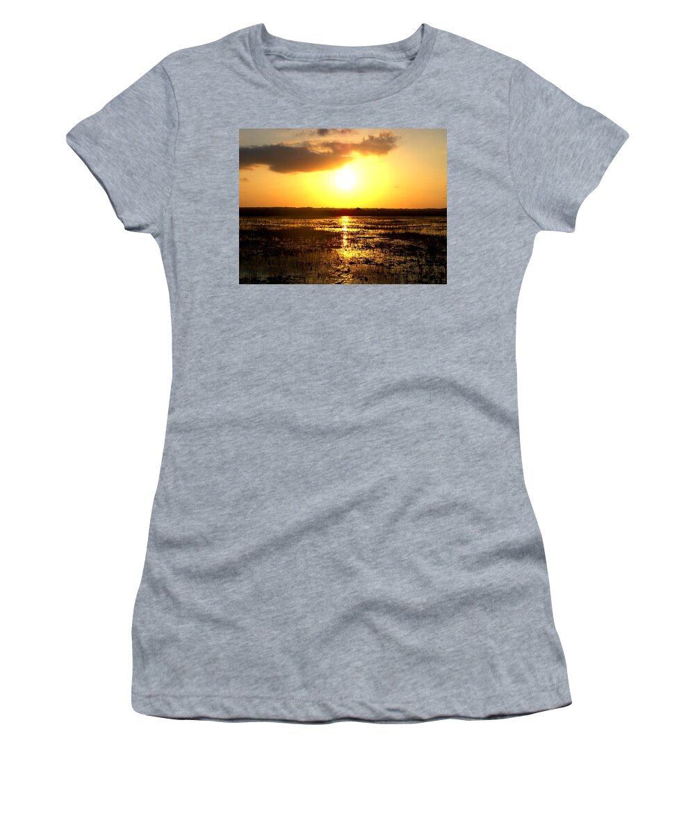 Florida Women's T-Shirt featuring the photograph Everglades Sunset by Lindsey Floyd