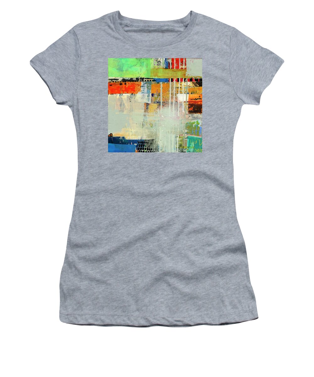 Abstract Art Women's T-Shirt featuring the painting Fact Check #10 by Jane Davies
