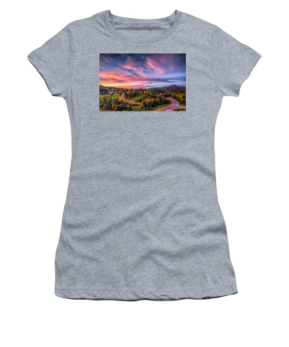 Landscape Women's T-Shirt featuring the photograph Fairytale Morning by Fiskr Larsen