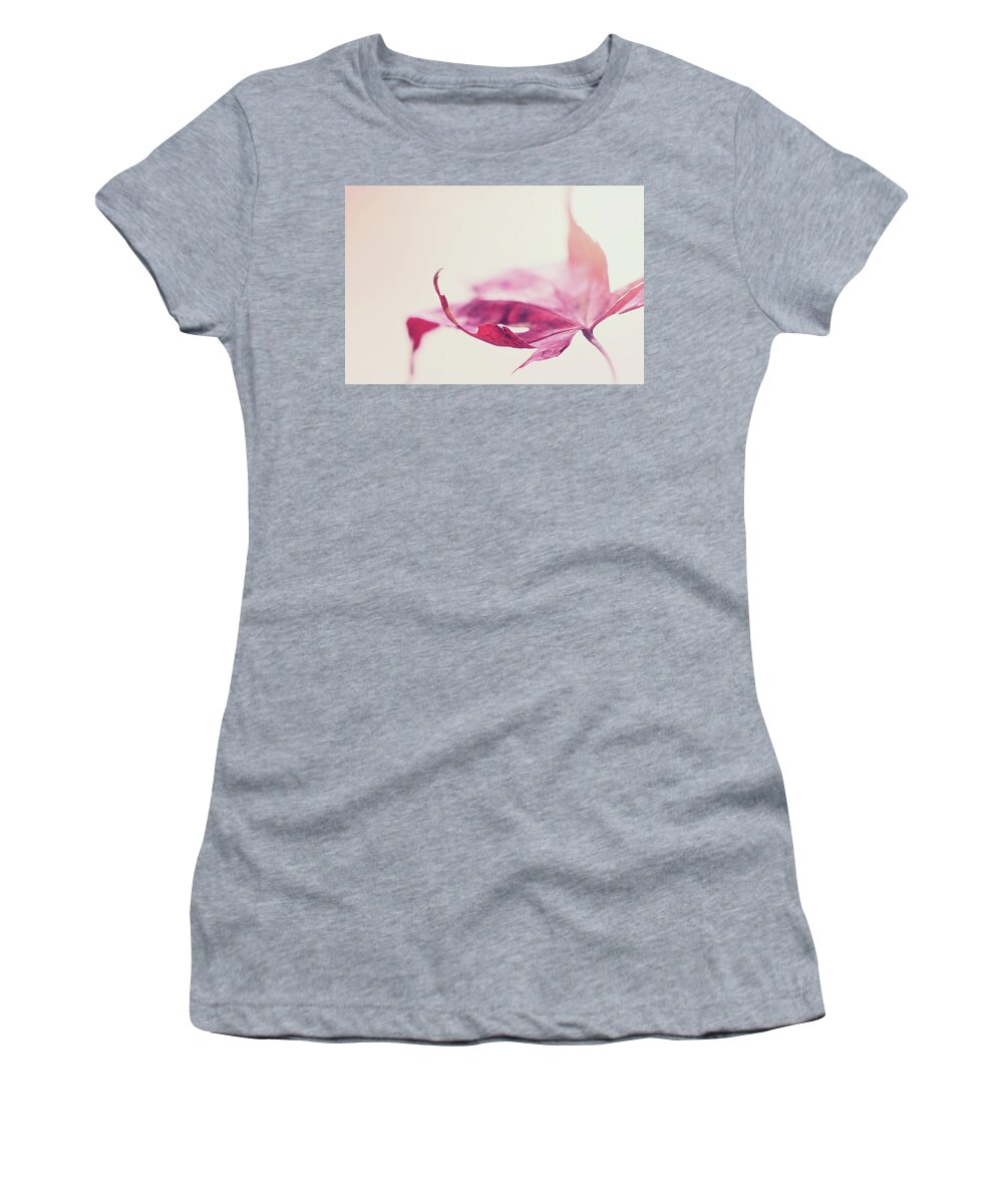 Red Leaf Women's T-Shirt featuring the photograph Fancy Flight by Michelle Wermuth