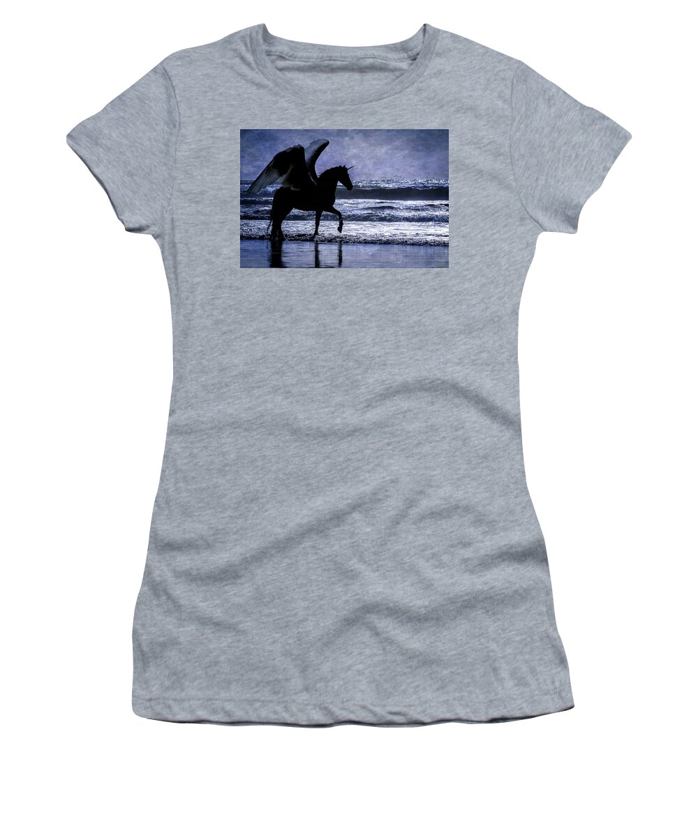 Fantasy On The Beach Women's T-Shirt featuring the photograph Fantasy On The Beach by Wes and Dotty Weber