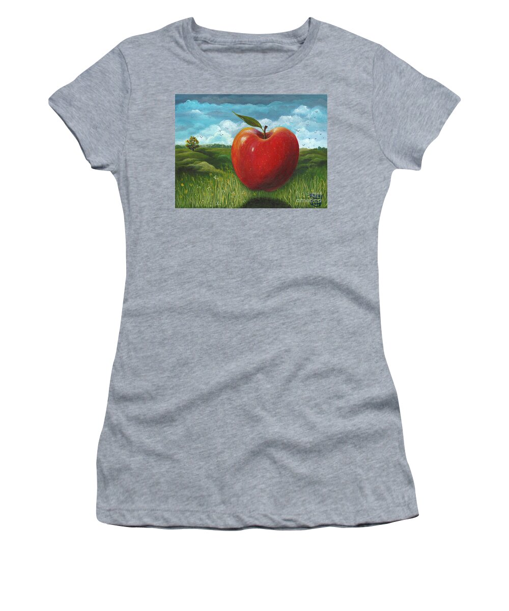 Big Women's T-Shirt featuring the painting Far From The Tree by Nancy Cupp
